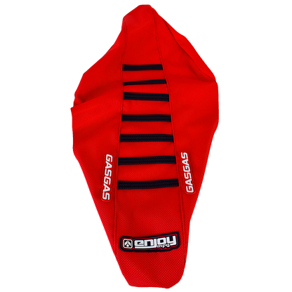 Enjoy Manufacturing Gas Gas seat cover MC 85 2021 - 2024 Ribbed Logo, Red / Black
