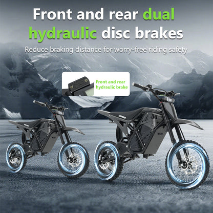 VIPCOO H3 Electric Dirt Bike - Full Suspension - 63KM/H