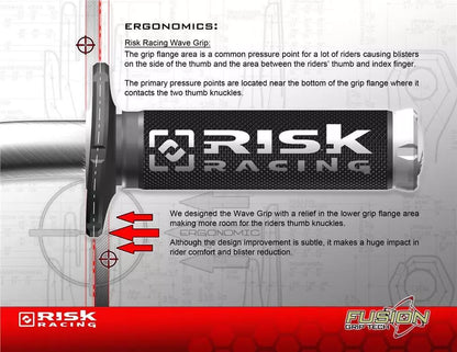 Risk Racing Fusion Grips 2.0 MTB ATV, Blue