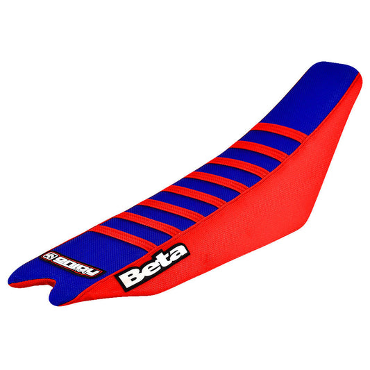 Enjoy Manufacturing Beta Seat Cover RR 2013 - 2019 X Trainer 13 - 2023 Ribbed Logo, Red / Blue / Red