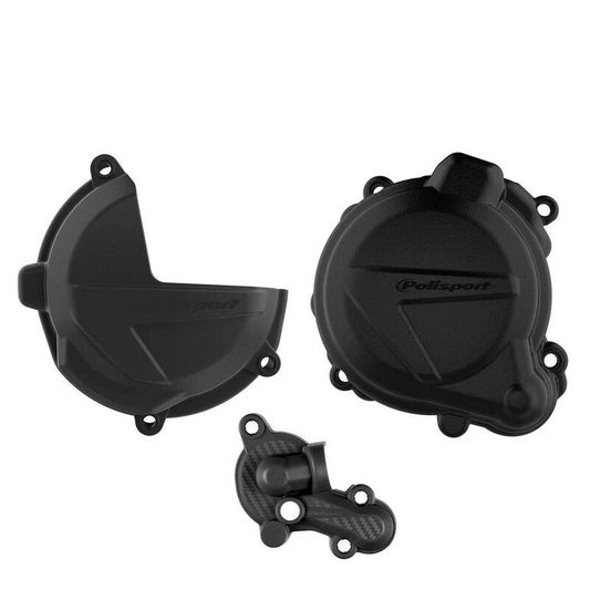 Polisport Beta Clutch, Ignition & Water Pump Cover Kit RR 250 300 X trainer 300 2018 - 2023 - Black