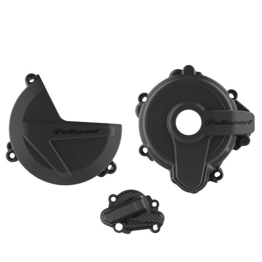Polisport Sherco Clutch, Ignition & Water Pump Cover Protectors SE 250 300 2014 – 2022, Black