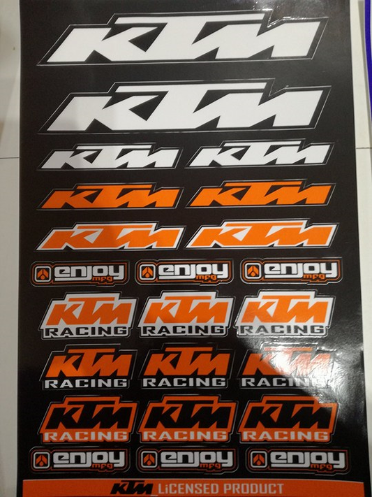 Enjoy Manufacturing Sticker Sheet, KTM Black