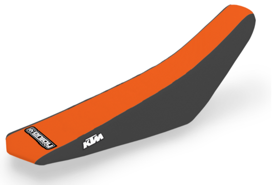 Enjoy Manufacturing KTM Seat Cover SX SXF 2019 - 2022 EXC EXCF 2020 – 2023 STD Logo, Black / Orange