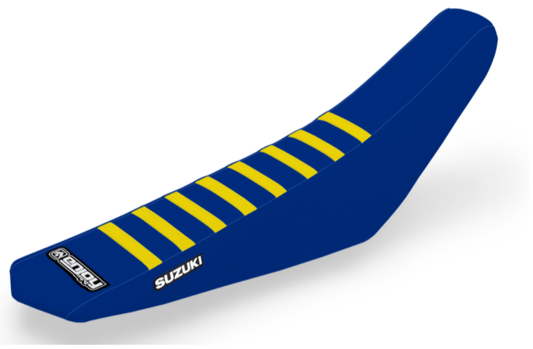 2006-2012 Suzuki LTR 450/ LTR450 Gripper Seat Cover YELLOW/ BLUE - Foto 1