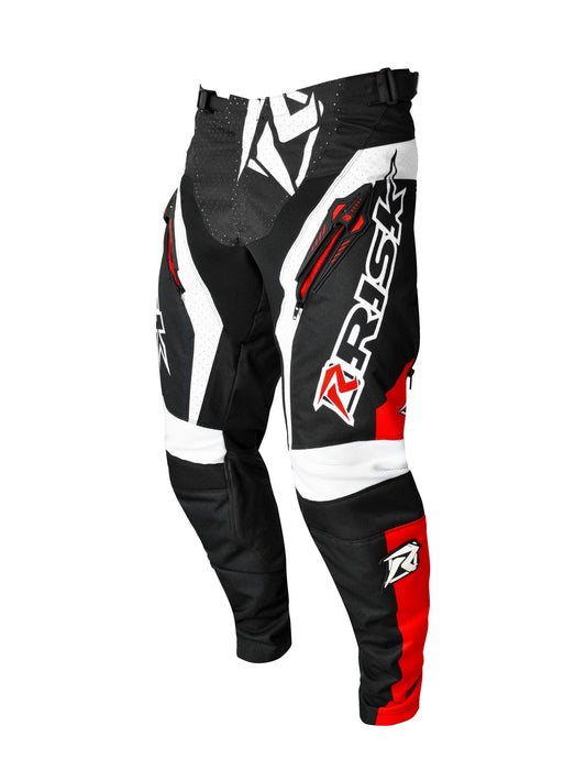 Risk Racing VENTilate V2 Pant - Red/Black - Motocross Riding Gear - Front